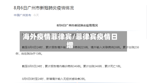海外疫情菲律宾/菲律宾疫情日增-第3张图片