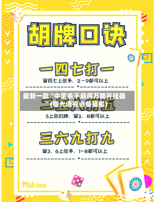 最新一款“中至余干麻将万能开挂器	”(曝光透视必备猫腻)-第2张图片