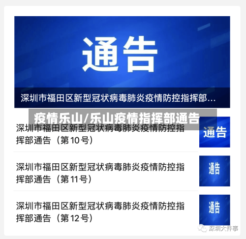 疫情乐山/乐山疫情指挥部通告