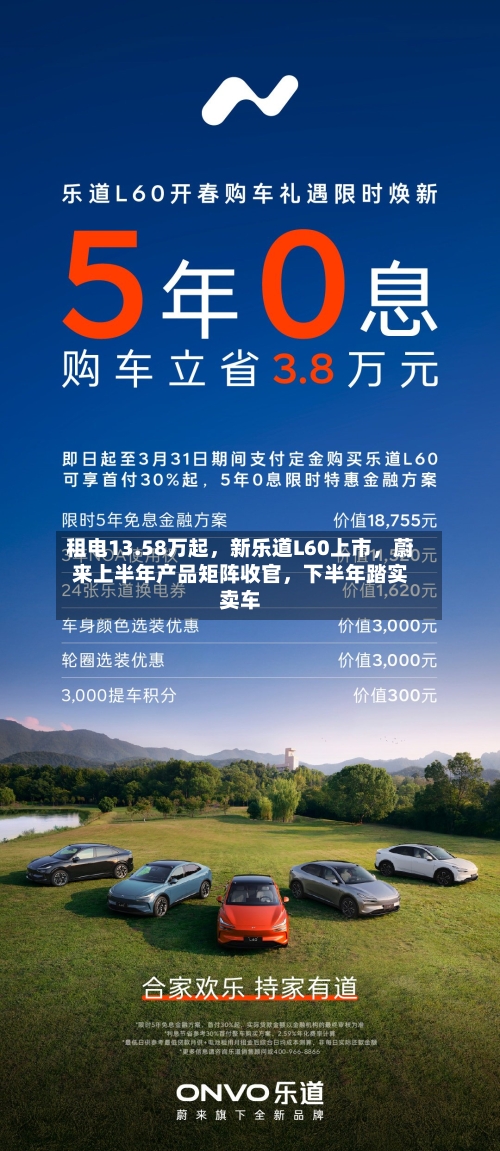 租电13.58万起	，新乐道L60上市，蔚来上半年产品矩阵收官，下半年踏实卖车-第3张图片