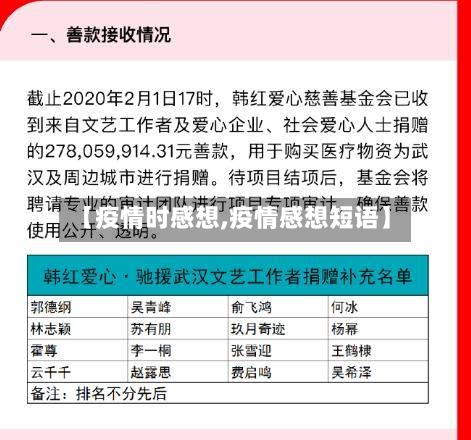 【疫情时感想,疫情感想短语】