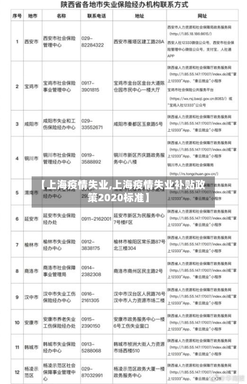 【上海疫情失业,上海疫情失业补贴政策2020标准】