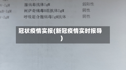 冠状疫情实报(新冠疫情实时报导)-第2张图片