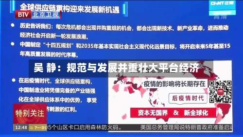 吴 静：规范与发展并重壮大平台经济-第3张图片