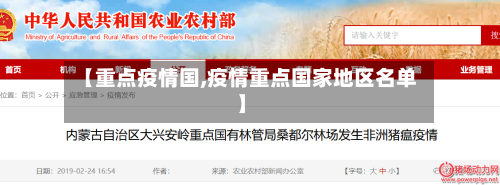 【重点疫情国,疫情重点国家地区名单】