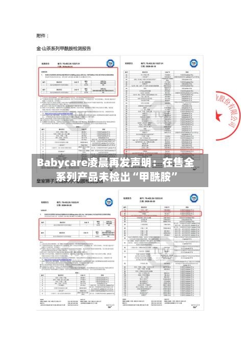 Babycare凌晨再发声明：在售全系列产品未检出“甲酰胺	”-第2张图片