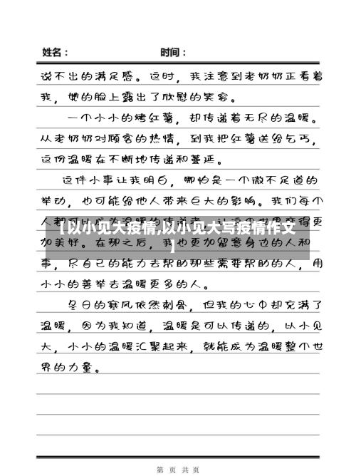 【以小见大疫情,以小见大写疫情作文】