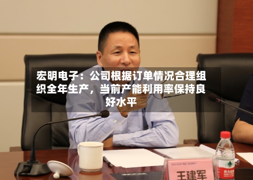 宏明电子：公司根据订单情况合理组织全年生产	，当前产能利用率保持良好水平-第2张图片
