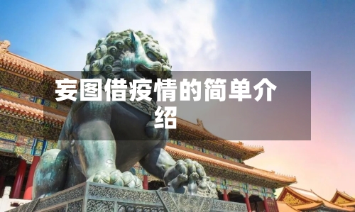 妄图借疫情的简单介绍-第3张图片