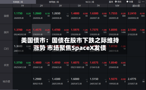 美国债市：国债在股市下跌之际维持涨势 市场聚焦SpaceX发债-第3张图片