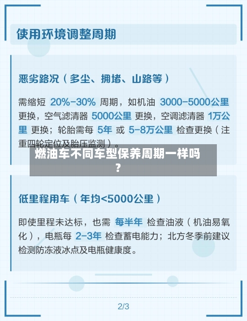 燃油车不同车型保养周期一样吗？-第2张图片