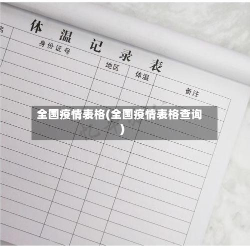 全国疫情表格(全国疫情表格查询)
